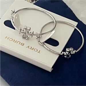 Tory Burch Eleanor Hoops Silver